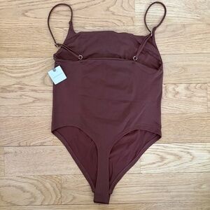 NWT Anthropologie square neck bodysuit